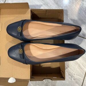 Cole Haan Malta Wedge Navy Blue w/box 41 / 10.5